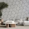 Carrelage sol extérieur effet pierre Caldana blanc grisé R11 28,5x33 cm