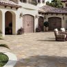 Carrelage sol extérieur effet pierre Caldana sable R11 28,5x33 cm