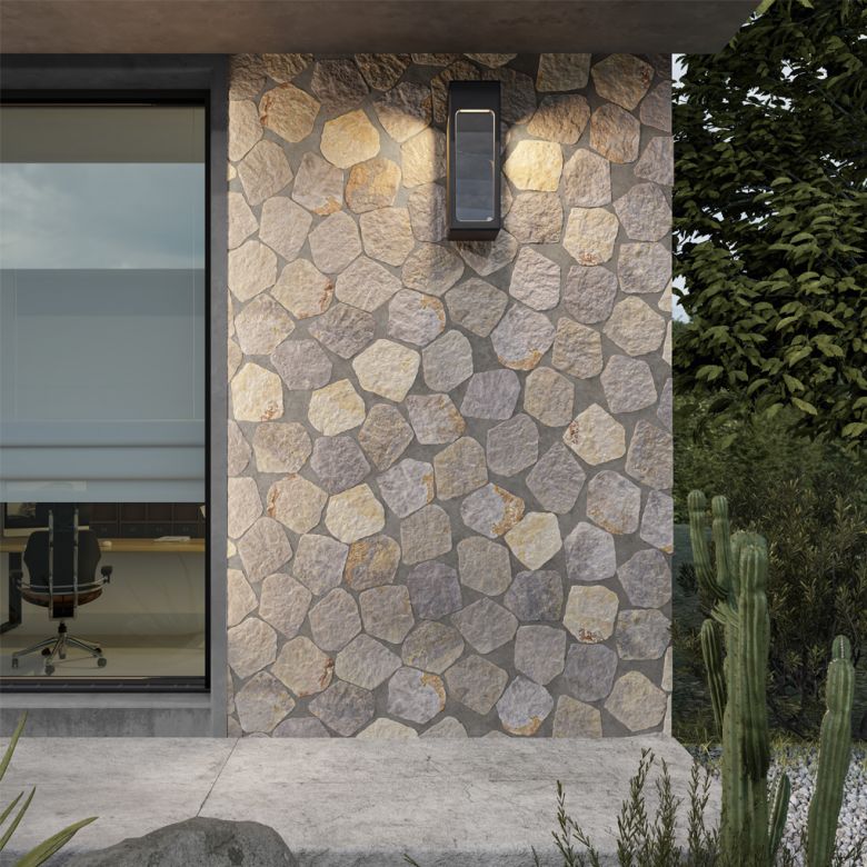 Carrelage sol extérieur effet pierre Caldana multi-couleur R11 28,5x33 cm