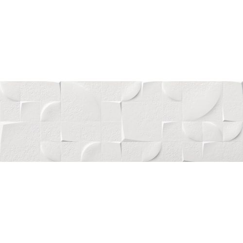 Carrelage mur Décor Alfabia blanc glacier30x90 cm