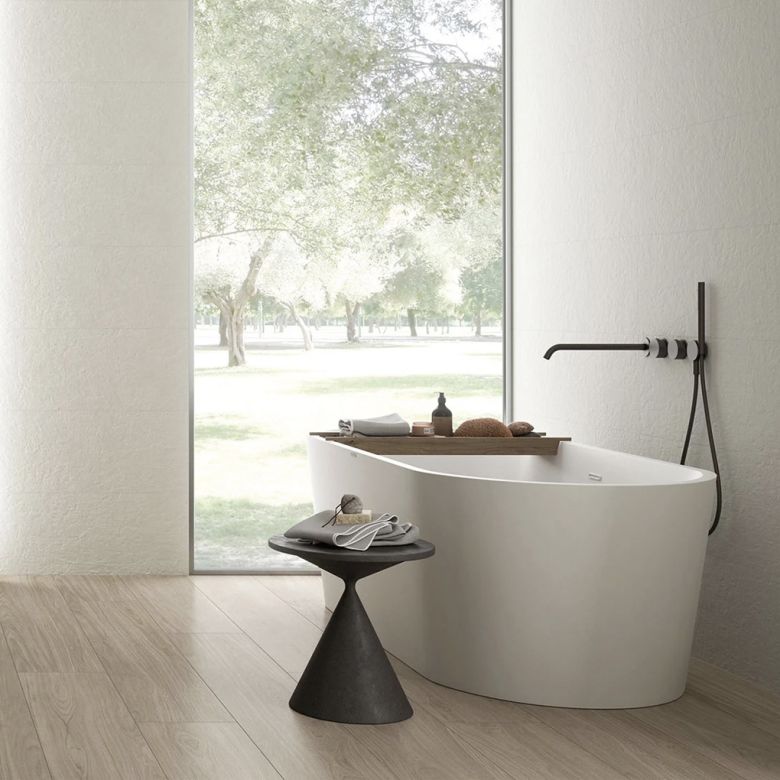 Carrelage mur Capella blanc 31x98 cm