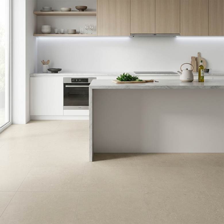 Carrelage sol effet pierre naturelle Sassolini sable 60x60 cm