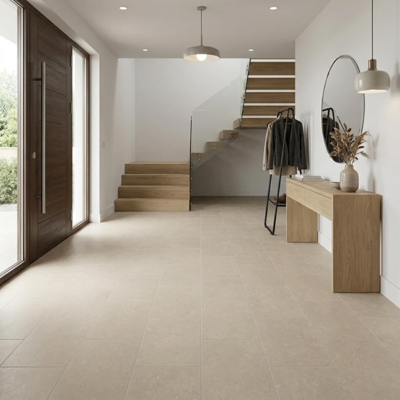 Carrelage sol effet pierre naturelle Sassolini sable 60x120 cm