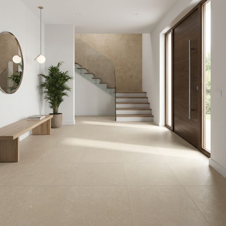 Carrelage sol effet pierre naturelle Sassolini sable 60x60 cm