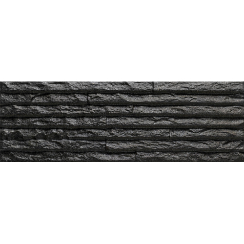 Carrelage effet parement Castellana noir charbon 15×45 cm