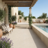 Carrelage sol extérieur effet pierre Sassolini beige R11 60X60 cm