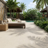Carrelage sol extérieur effet pierre Sassolini beige R11 60x120 cm