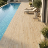 Carrelage sol extérieur effet bois kalimantan érable R11 20x120 cm