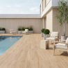 Carrelage sol extérieur effet bois Bosquet miel R11 20x120 cm