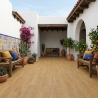 Carrelage sol extérieur effet bois Copernicia miel R10 20x120 cm