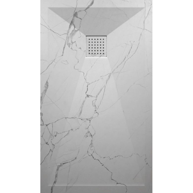 Receveur Marbre blanc lisse antidérapant