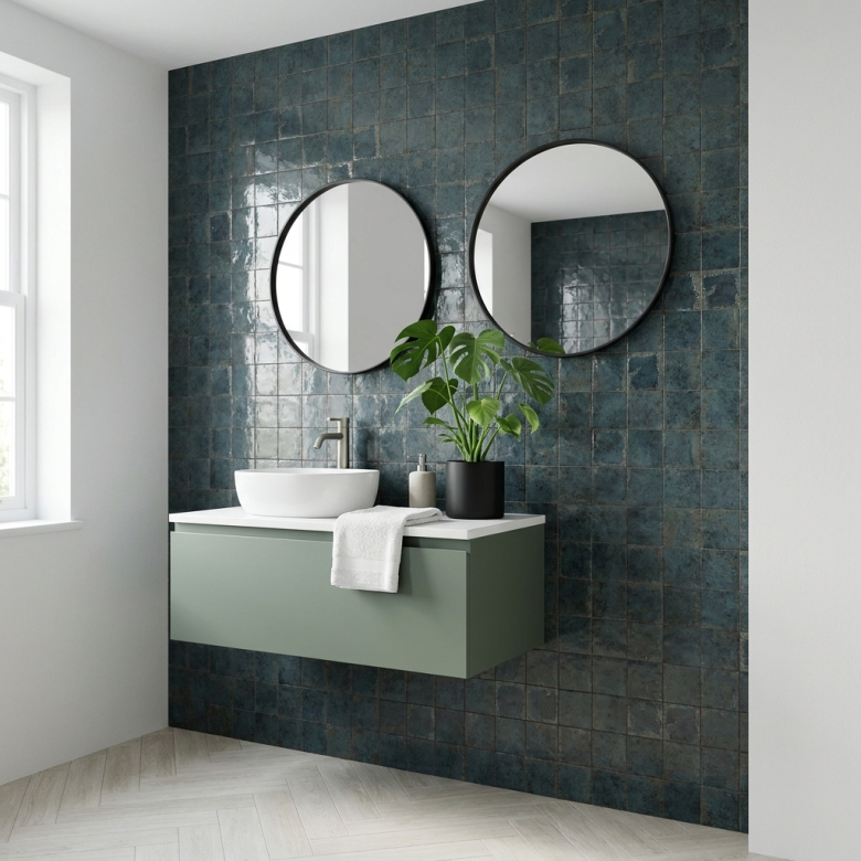 Carrelage mur Brique bleu 15x15 cm