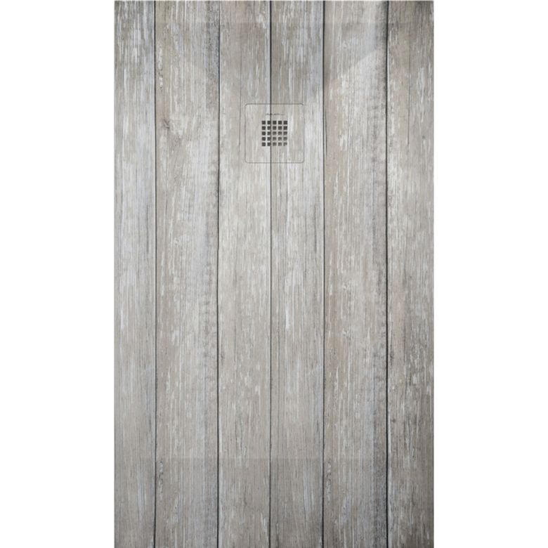 Receveur Bois Blanc Patiné lisse antidérapant