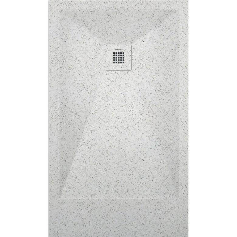 Receveur Granite Blanc lisse antidérapant