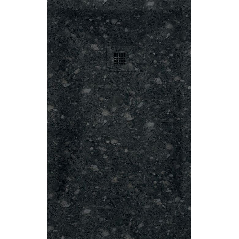 Receveur Terrazzo Schwarz lisse antidérapant