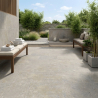 Carrelage sol extérieur effet pierre Arezzo gris R11 30x60cm