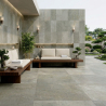 Carrelage sol extérieur effet pierre Arezzo gris R11 30x60cm