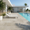 Carrelage sol extérieur effet pierre Arezzo taupe R11 60*120 cm