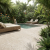 Carrelage sol extérieur effet pierre Alta beige R12 45x65 cm