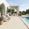Carrelage sol extérieur effet Travertin Sassari beige R11 60*120 cm