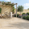 Carrelage sol extérieur effet pierre Etna travertin beige R11 60*60