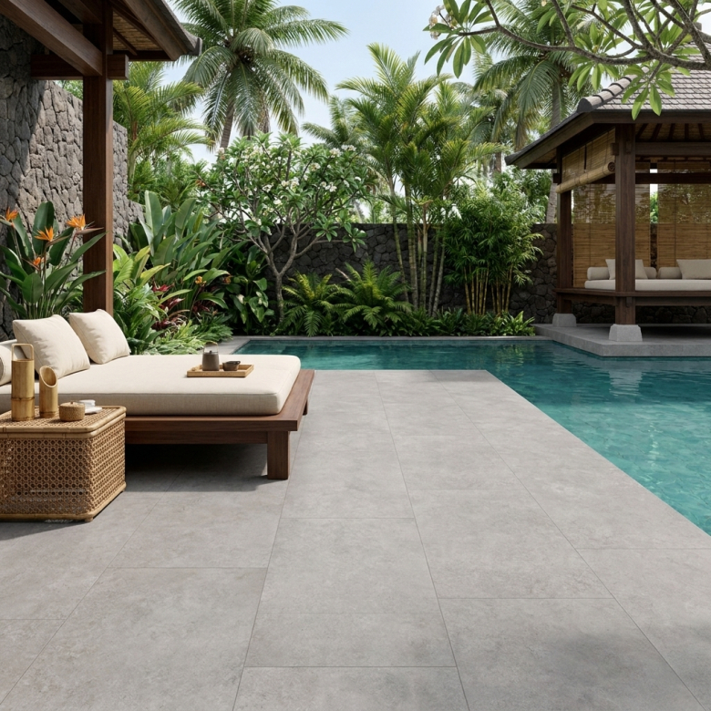 Carrelage sol extérieur effet pierre Ellora gris R10 30*60 cm