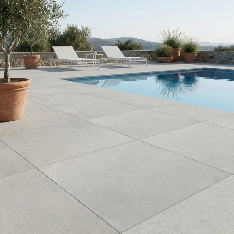 Carrelage sol extérieur effet pierre Naples Nuvola R10 59,2x59,2 cm
