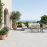 Carrelage sol extérieur effet pierre Perle white R11 60x60 cm