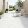 Carrelage sol extérieur effet pierre Rock leucos R11 60x60 cm