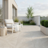 Carrelage sol extérieur effet pierre Volcania sable R11 60x60 cm