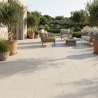 Carrelage sol extérieur moderne Ronda crème R11 60x120 cm