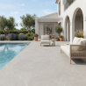 Carrelage sol extérieur effet pierre Roma bianco R11 80x80 cm
