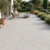 Carrelage sol extérieur effet pierre Roma bianco R11 60x120 cm