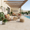 Carrelage sol extérieur moderne Futur crème R10 60x60 cm