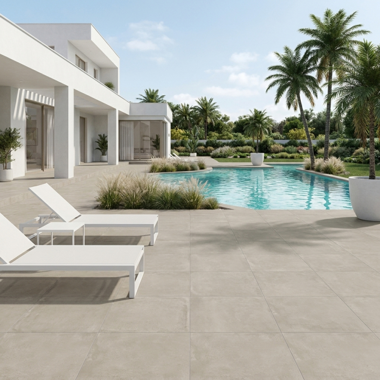 Carrelage sol extérieur moderne Prestige tortora R11 75x75 cm