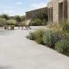 Carrelage sol extérieur moderne Gravi crème R11 60x60 cm