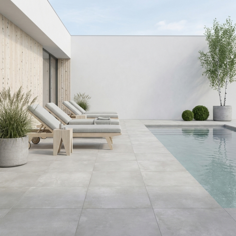 Carrelage sol extérieur moderne Black Moon Lime R11 60*60 cm