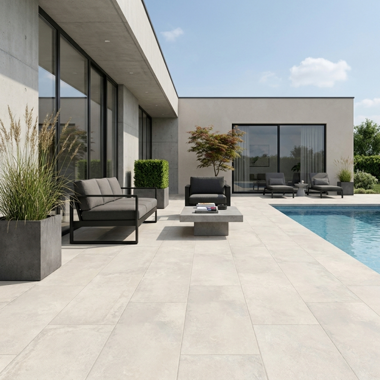 Carrelage sol extérieur Moderne Inédit grège R11 60x120 cm