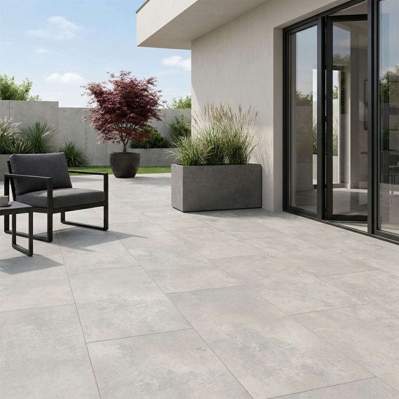 Carrelage sol extérieur Moderne Inédit perle R11 60x120 cm