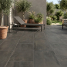 Carrelage sol extérieur moderne Liberty coal R11 60x120 cm