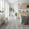 Carrelage sol effet carreaux de ciment Richelieu belfast black 20*20 cm