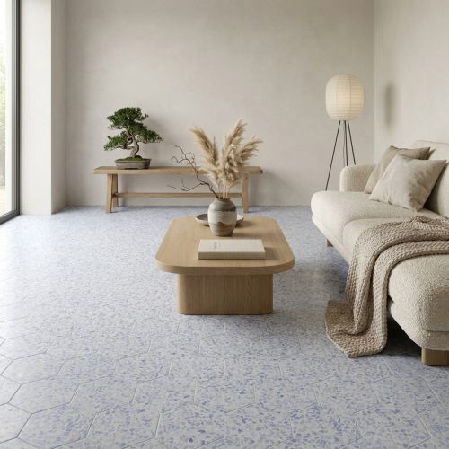 Carrelage sol hexagonal...