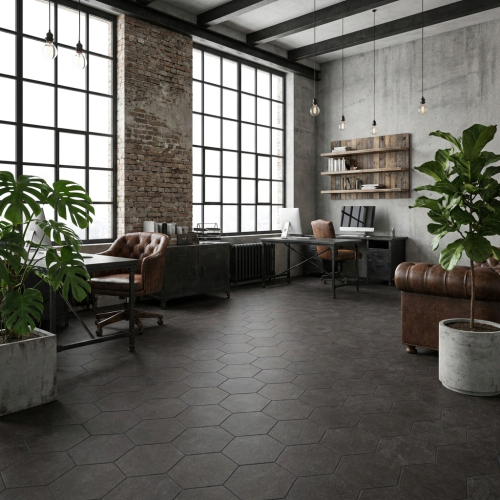Carrelage sol hexagonal...