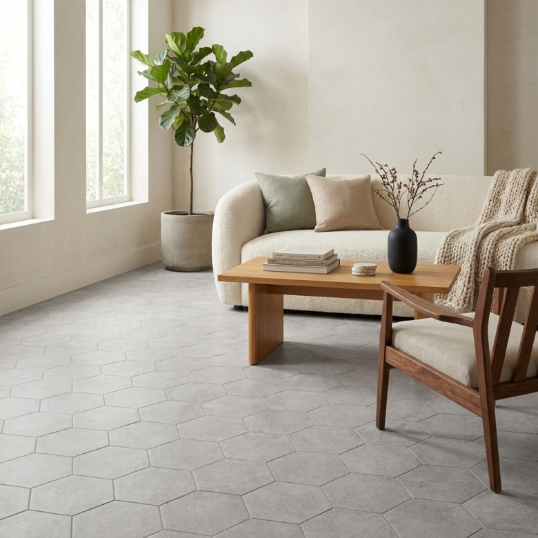 Carrelage sol hexagonal Anubis Gris 20x17,5 cm