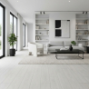 Carrelage fin sol imitation parquet Brut blanc 20x80 cm