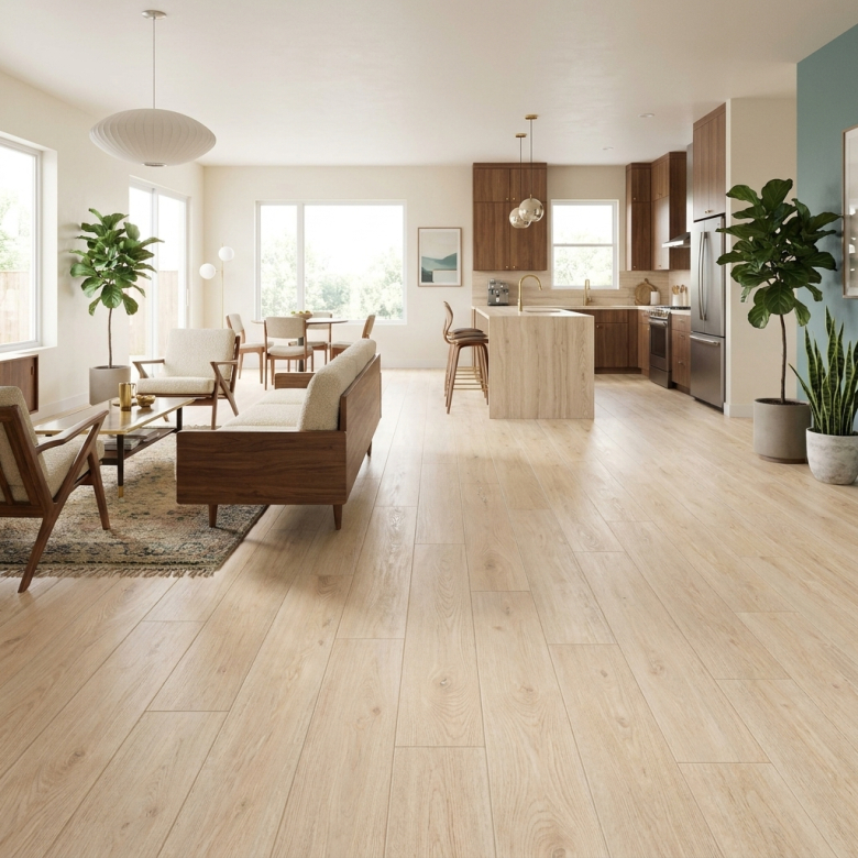 Carrelage sol imitation parquet Elégance beige clair 23x120 cm