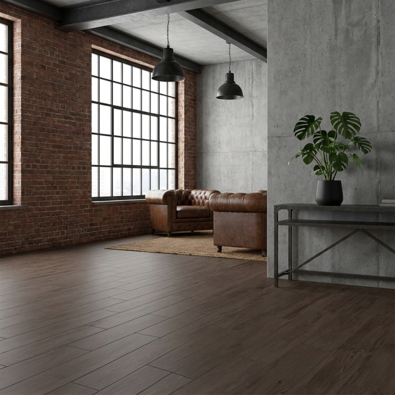 Carrelage sol imitation parquet Bilinga wengue 20x120 cm