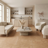 Carrelage sol traditionnel pierre Estany terre 100x100 cm
