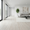 Carrelage sol imitation parquet Montréal Blanc 23x120 cm