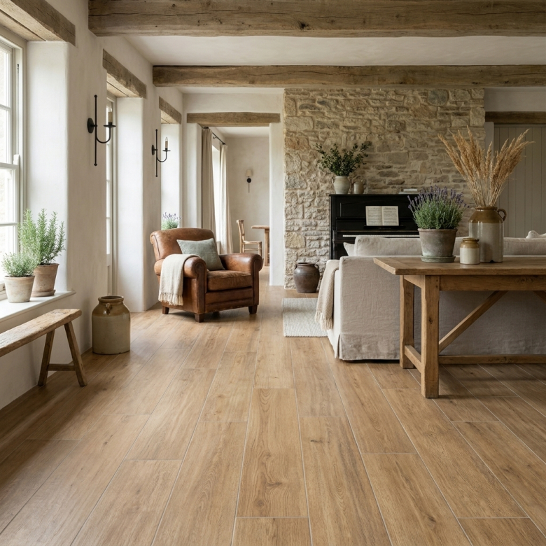 Carrelage sol imitation parquet Montréal Naturel 30x150 cm